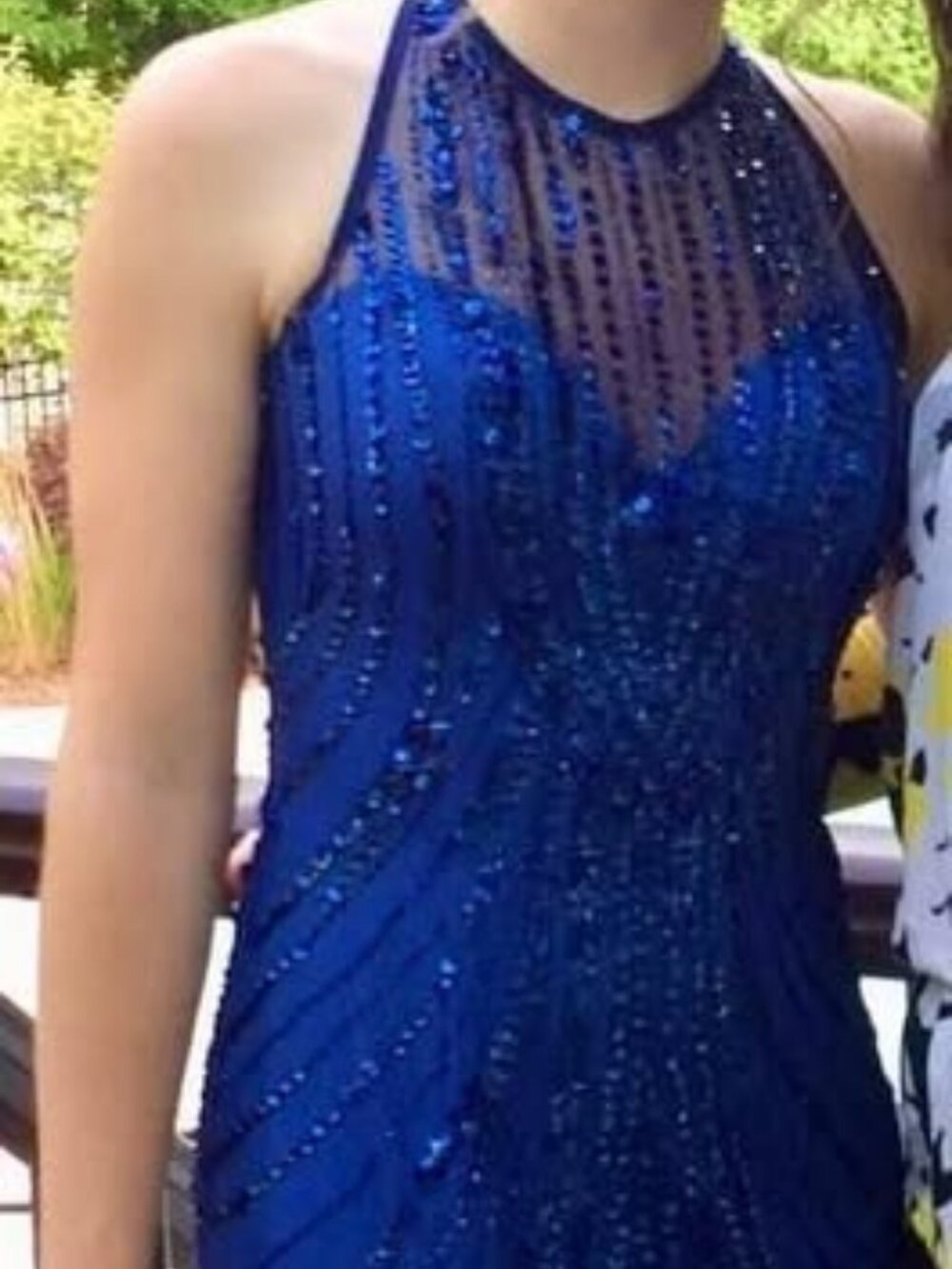 Cecily Brown Blue Sequin & Beaded Formal Gown – XS – Worn Once!